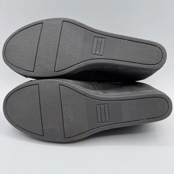 TOMS Womens Desert Wedge Shoes Size 8 Castlerock Gray Suede Ankle Booties - Picture 12 of 12